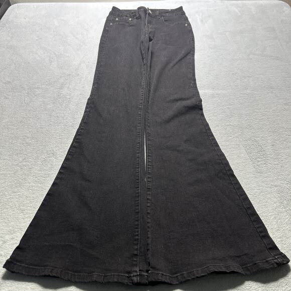 Y2k 2000s Dojo Beyond Baggy Jean 24x32 7 For all Mankind Super Flare Bell Bottom - Picture 1 of 8